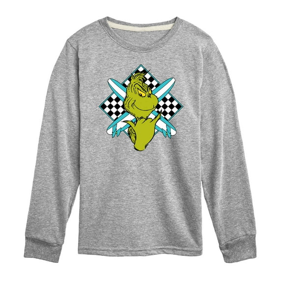 The Grinch - Crossed Surfboards - Toddler & Youth Long Sleeve Graphic T-Shirt