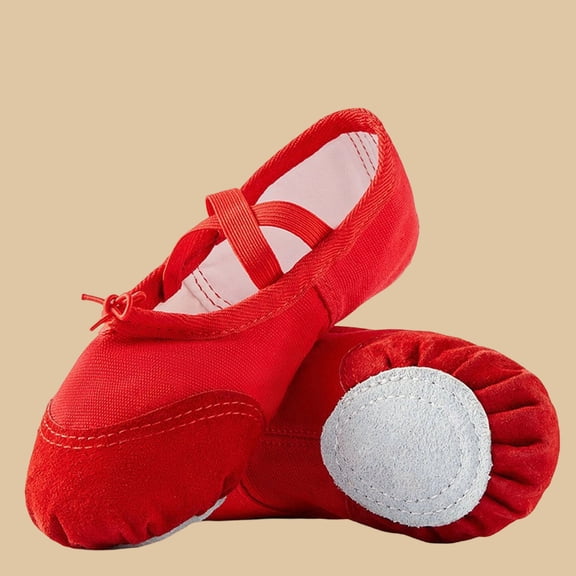 Wowcloth Women's Dance Shoes - Lace-Up Soft Sole Ballet Flats with Canvas Upper for Practice & Exercise, Available in Large Sizes, Autumn Winter Style