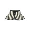 thumbnail image 2 of Time and Tru Women’s Packable Stripe Visor, Black/Natural, One Size Fits Most, 2 of 3
