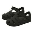thumbnail image 5 of YDFCWXW Jelly Sandals for Girls,Boys Summer Casual Closed Toe Jelly Flats Shoes with Adjustable Strap for Toddler Kids (Black, 2-2.5 Years), 5 of 5