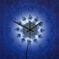 thumbnail image 1 of Peacock Feather Mandala Transparent Acrylic Wall Clock, LED Light Up Bohemian Decor, Unique Vintage Timepiece (US Plug), 1 of 9
