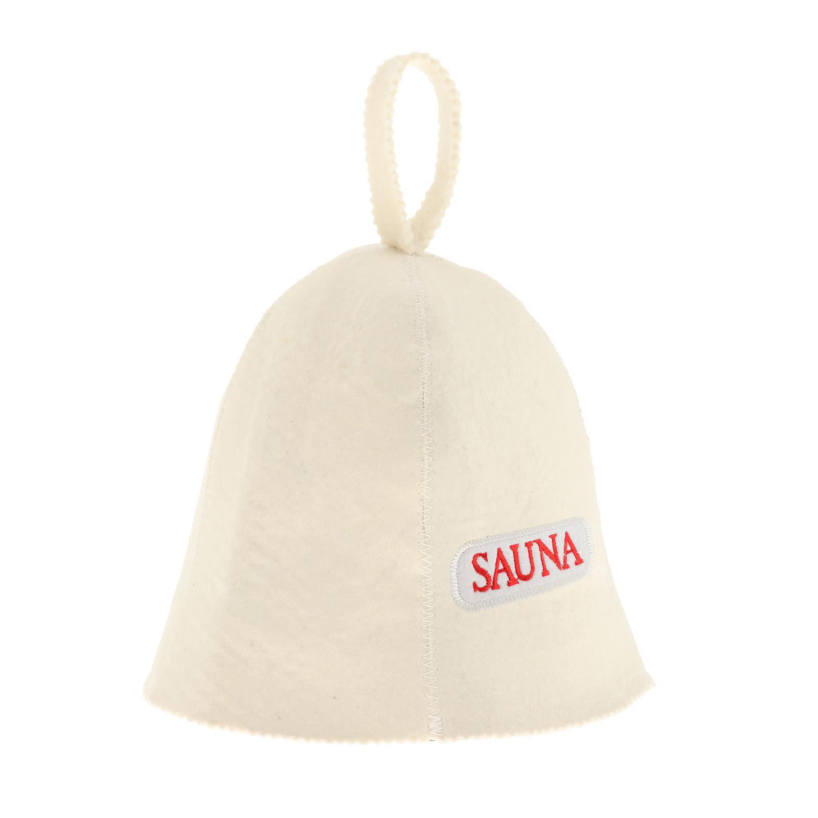 White Sauna Hat Cap Room Head Protection Unisex Bathroom Spa Accessory Supply 