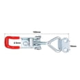 thumbnail image 2 of Unique Bargains Toggle Latch Clamp 150Kg 330lbs Capacity Pull Action Adjustable Latch GH-4001 2pcs, 2 of 3