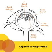 Bright Starts Whimsical Wild Portable Compact Baby Swing with Taggies، Unisex، Newborn and up