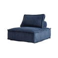 thumbnail image 3 of Benjara Vico Accent Chair, Armless Modular Design, Soft Blue Striped Polyester, 3 of 5
