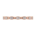 thumbnail image 3 of 1/10 ctw 14K Rose Gold Round Diamond Ladies Swirl Stackable Anniversary Ring (Ring Size 10.5) (I1-I2 Clarity), 3 of 7