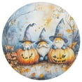 thumbnail image 3 of Ryvnso Gnomes Pumpkins Halloween Round Plate Mats Dining Table Placemat Set of 4 for Holiday Decoration, 3 of 7