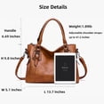 thumbnail image 4 of Sunyuer Vintage Handbags for Women, Large Capacity Tote Shoulder Purses PU Leather Top Handle Crossbody Satchel Travel Work Commute, 4 of 9