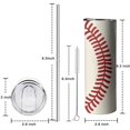 thumbnail image 5 of 20oz Baseball Pattern Skinny Tumblers Stainless Steel Tumbler with Lid and Straw,Vacuum Insulated Double Wall Travel Tumbler Cups with Cleaning Brush for Coffee,Tea, 5 of 6