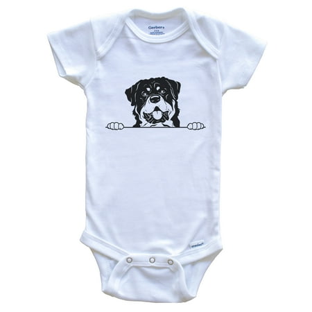 

Rottweiler Dog Breed Drawing Cute One Piece Baby Bodysuit