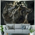 thumbnail image 3 of BCIIG Eclipse Wolf Tapestry - Tapestry for Women, Men & Children - Super soft wolf tapestry gift, 3 of 6