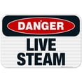 thumbnail image 1 of Danger Live Steam Sign, OSHA Danger Sign, 12x18 Reflective Aluminum EGP, 1 of 1