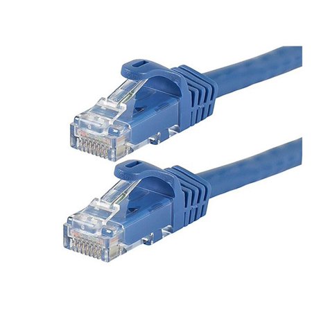 UPC: 0844660098089 | Monoprice Flexboot Cat6 Ethernet Patch Cable – Network Internet Cord – RJ45  Stranded  550Mhz  UTP  Pure Bare Copper Wire  24AWG  10ft  Blue