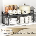 thumbnail image 3 of Organizador de Encimera Cocina,Estante de Gabinete Extensible 14.17"~25.19",Estante de Almacenamiento de Especias de Cocina,Estante de Despensa de Gabinete,para Cocina,Baño,Sala,Armario y Despensa, 3 of 7