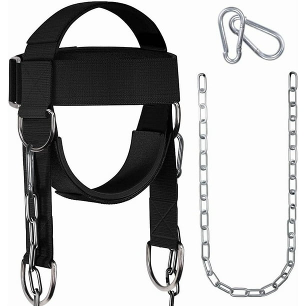 Arnés para Ejercitr de Cuello, Entrenr de Cuello de Cabezas, Arnés de Cuello para Levantamiento de Pesas, Arnés de Entrenamiento para el Cuello, Arnes para Cabeza en Piel