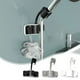 thumbnail image 1 of Soporte ajustable de ducha sin taladro | Soporte para boquilla solar de flor giratoria | Base de pared para baño | Plástico | Blanco Gris | 12x9,5x2,6cm | Estable, fácil de instalar, uso versátil, 1 of 6