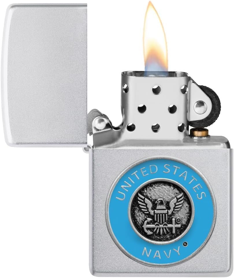 Zippo Lighter - Personalized Message Engrave United States Navy Emblem Art 48975