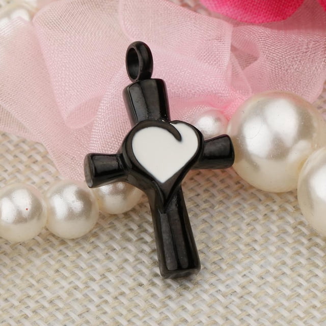 Joyería conmemorativa Hugo Colgante de acero Negro en forma de cruz
