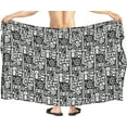thumbnail image 4 of LA LEELA Men's Standard Beachwear Sarong Pareo Wrap One Size White-AA19 Summer Vacation Party, 4 of 4