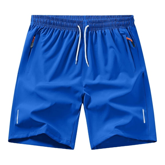 Fgnfyis Men's Casual Shorts for Everyday Wear Straight Cut Solid Color Design for Spring Summer and Fall Ideal for T Shirt Pairing Easy Care Fabric Men's Shorts Blue M