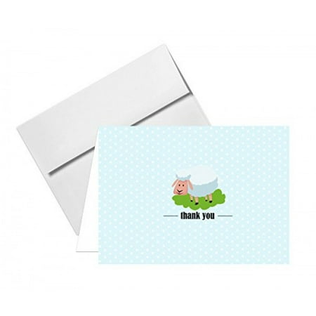 lovely animal thank you note greeting cards size 4 x 6 pack of 30