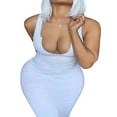 thumbnail image 4 of Robes Maxi Décontractées Sans Manches Dos Nu Élégantes Coupe Basse pour Femmes, 4 of 6