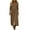 Brown, variant on Womens Summer Dresses, Casual Dresses for Women, Linen Loose Pocket Quarter Sleeve Long Maxi Dress