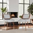 thumbnail image 5 of Armen Living Panda Modern Fabric Dining Chair in Walnut Wood and Gray, 5 of 8