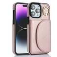 thumbnail image 3 of Wallet Case Compatible with iPhone 14 Pro 360° Rotation Finger Ring Holder RFID Blocking Premium Leather Case with Card Slots Folio Flip PU Durable for Men Women iPhone 14 Pro, Rosegold, 3 of 9