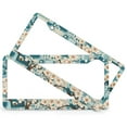 thumbnail image 2 of License Plate Frame Cherry Blossoms in Turquoise And Beige Car Front License Plate Frame 2 Pcs Set Spring Blooming Flowers Sakura Stainless Aluminum License Plate Frames for Men/Women, 2 of 6