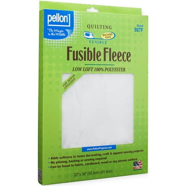 Pellon 987F Fusible Fleece Fabric Interfacing, White 22" x 36" Precut