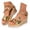 Gold, variant on Shiny Metallic Platform Wedge Sandals for Women 2026 Summer Trendy Pu Leather Open Toe Ankle Strap Dressy Sandals