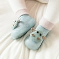 thumbnail image 4 of Xfvqtps Infant Boys and Girls Socks Shoes Animals Cute Velvet Keep Warm Indoor Non Slip Winter Cotton Shoes Baby Floor Shoes Children Shoes Blue, 4 of 6