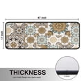 thumbnail image 5 of Kitchen Rugs Sets Of 2,Brown Ethnic Floral and Mandala Pattern Anti Fatigue Kitchen Mat Rugs Non Slip Washable,Decorative Kitchen Floor Mats for Kitchen,Sink,Laundry,17"x47"+17"x47", 5 of 5