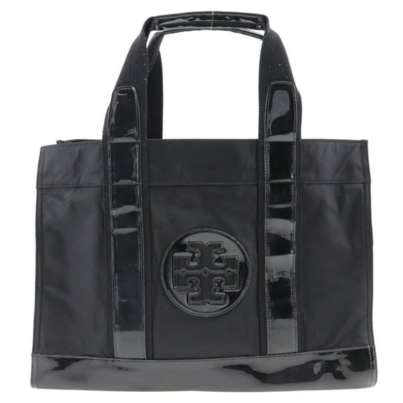 Pre-Owned Tory Burch Tote Bag Handbag Nylon x Patent Leather Black Women's (Fair)