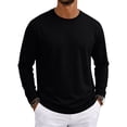 thumbnail image 2 of Mens Long Sleeve Tee Shirts Lightweight Moisture Wicking Casual Comfort Crewneck Plain Long Sleeve Shirts, 2 of 9
