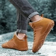 thumbnail image 4 of YOURDIARY Mens Barefoot Snow Boots Winter Warm Shoes Faux Fur Lined Wide Toe Box Zero Drop Ankle Sneakers, 4 of 8
