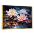 thumbnail image 2 of Designart "Enchantment In Lotus Waters I" Lotus Floater Framed Canvas Prints, 2 of 5