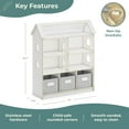 thumbnail image 4 of Guidecraft EdQ Dollhouse Bookshelf - White: Multi-Purpose Dollhouse Book Organizer with Cube Storage in Playroom and Homeschool, 4 of 6