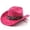 Hot Pink, variant on Product Cowboy 1 - Women's Western Denim Brim Hat with Curved Top English Jazz Style for Everyday Casual Wear
