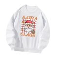 thumbnail image 1 of Sudadera con cuello redondo para mujer, jersey de Papá Noel, elegante jersey navideño, ropa de otoño, Tops para primavera, viajes, trabajo, compras , l Blanco Yinane Sudadera Mujer, 1 of 8