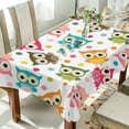 thumbnail image 4 of GZHJMY Owl Tablecloth, Rectangle Waterproof Washable Polyester Table Cover for Picnic Dinner Holiday Party Decor, 60 x 108 Inch, 4 of 7