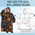 thumbnail image 4 of Oversized Wearable Blanket Hoodie,Trick or Treat Halloween Pattern Sherpa Blanket Hoodie with Super Pockets,Super Warm Fuzzy Pullover for Women & Men, 4 of 6