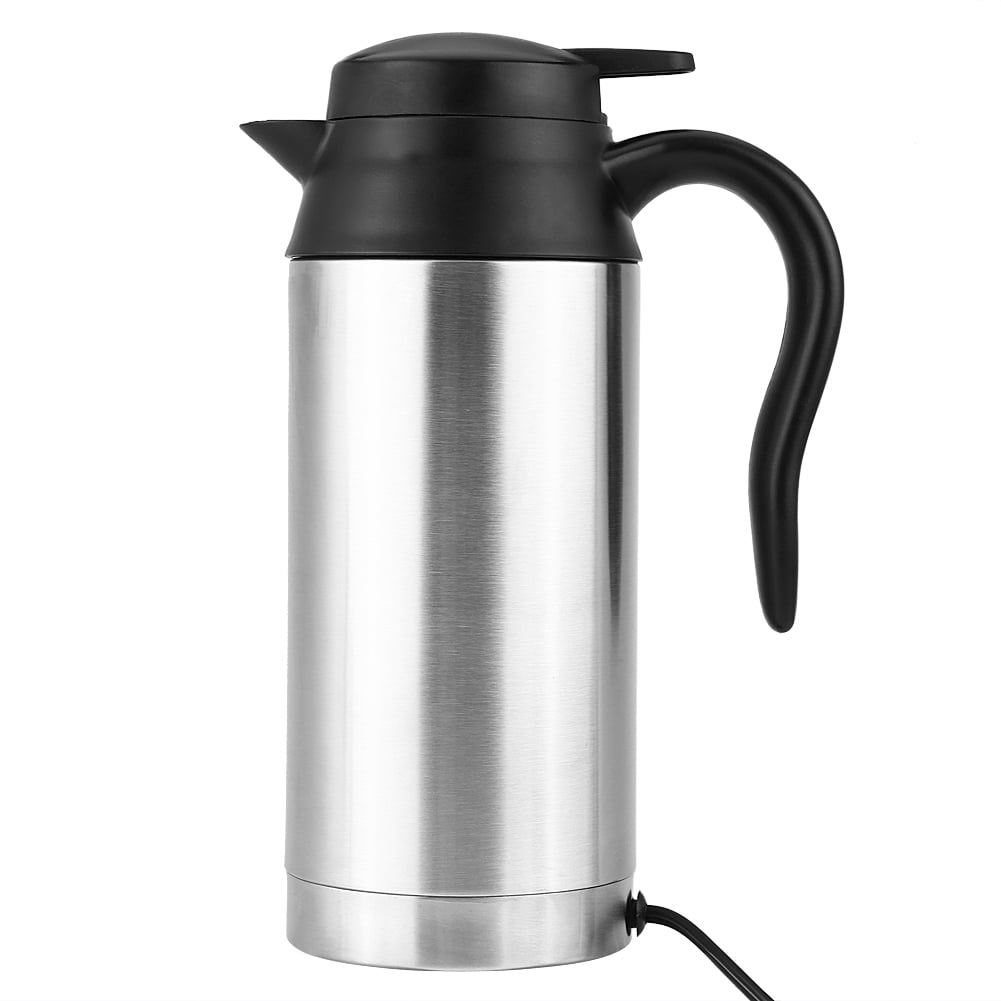 EBTOOLS 750ml 12V Car Stainless Steel Cigarette Lighter Heating Kettle Mug Electric Travel Thermoses,Electric Water Kettle, Car Electric Cup