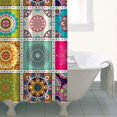 thumbnail image 5 of Retro Style Boho Shower Curtain 36x72 Inches Polyester Fabric Bathroom Decor Quick-Dry with Plastic Hooks for Tub, 5 of 5