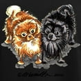 thumbnail image 3 of CafePress - Black Red Pomeranian Women's Dark Pajamas - Women's Short Sleeve Print T-Shirt and Pants Dark Cotton Pajama Set, 3 of 7