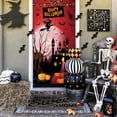 thumbnail image 6 of Halloween Door Decorations Banner Cover, Large Fabric Decor Banner, Happy Halloween Banners with Witch Castle Pattern for Front Door Decorations Indoor Outdoor Party Supplies, 6 of 6