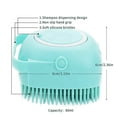 thumbnail image 2 of Pet cleaning massage soft silicone shampoo dispenser, Bath Brush, Shower Grooming (Blue), 2 of 5