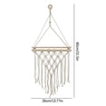 thumbnail image 2 of Xihbxyly Perchero de Pared Bohemio con Cuerda de Algodón y Marco de Madera, Decoración Rústica para El Hogar, Estante Multifuncional, Ideal para Oficina y Dormitorio, Regalo Perfecto, Tamaño 35 X 9,5, 2 of 2