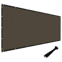 Privacy Fence Screen Heavy Duty Windscreen Fencing Mesh Fabric Shade Net Cover with Brass Grommtes for Outdoor Wall Garden Yard Pool Deck, 6'x14' Brown